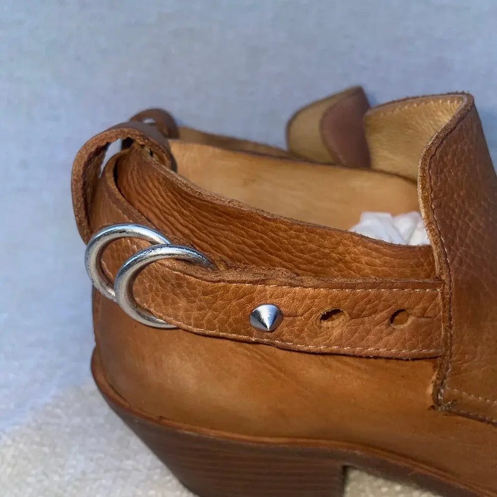 Rag & Bone Harrow Suede Leather Ankle Boots in Camel 6.5